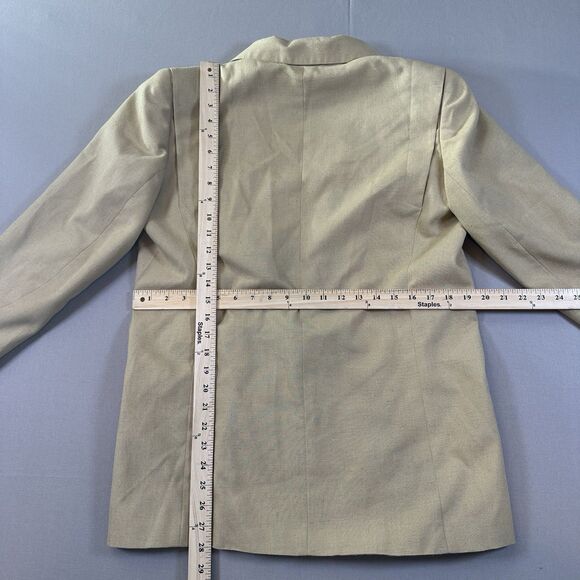 Vintage 1970s Academy Award Clothes Women’s Gold/Beige Blazer Size 10 - Picture 3 of 5